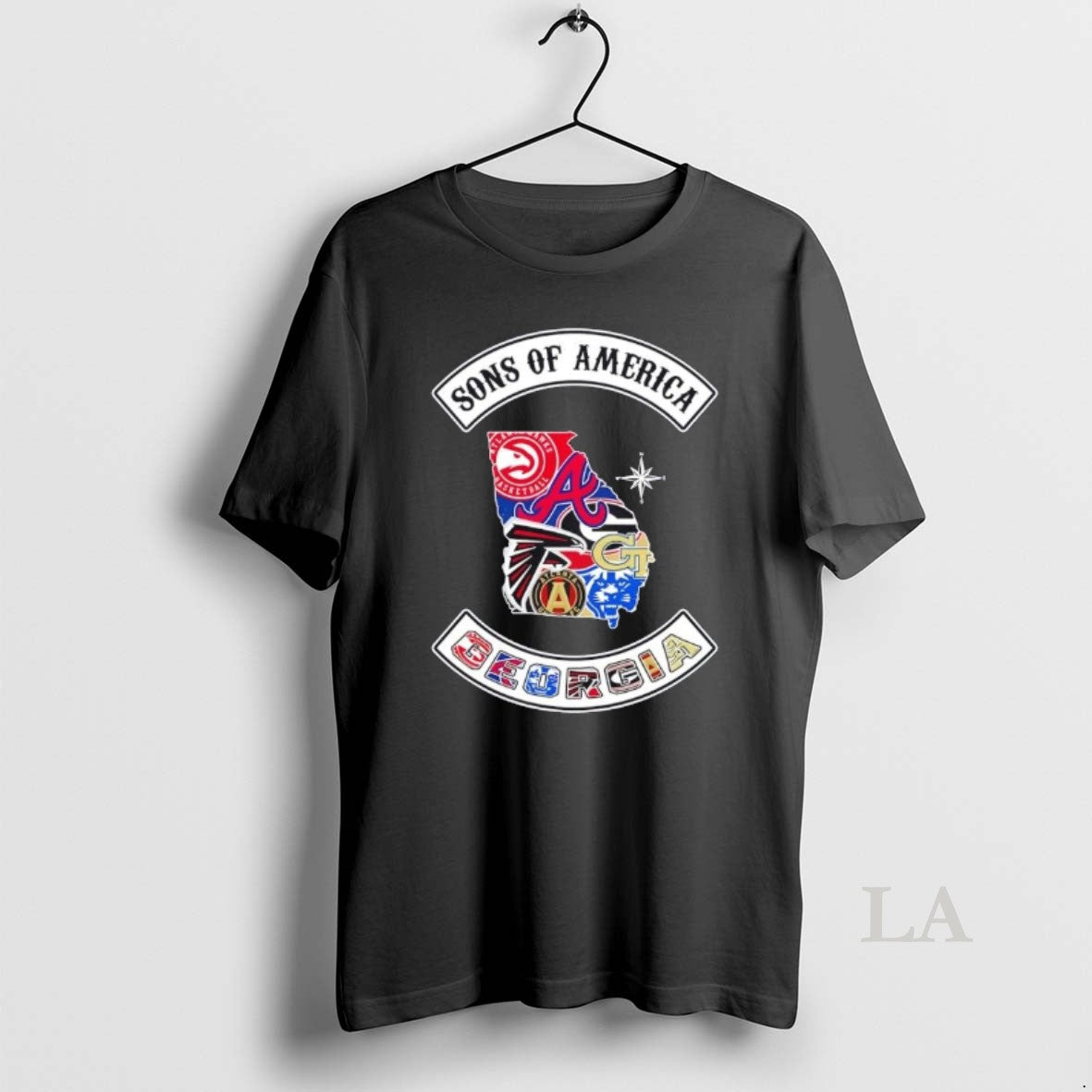 Original Son Of America Georgia Map Sports Logos Combine T-Shirts, Hoodie, Sweatshirt | ZylaModa.com