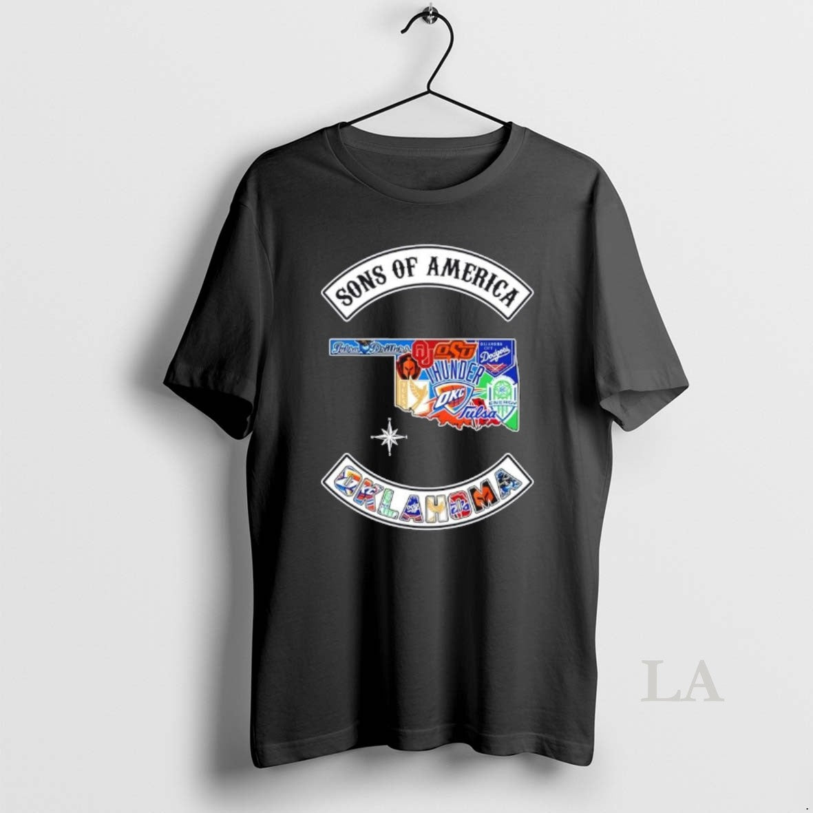 Original Son Of America Oklahoma Map Sports Logos Combine T-Shirts, Hoodie, Sweatshirt | ZylaModa.com