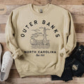 Outer Banks Crewneck Sweatshirt, Obx Fleece Sweater, North Carolina Charm Preppy Shirt, Minimalist Crewneck, Southern Us...