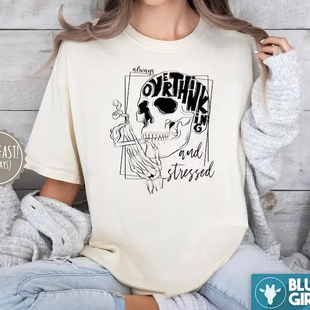 Overthingking And Stress Hoodie and Sweater; T-shirt Sweatshirt | ZylaModa.com
