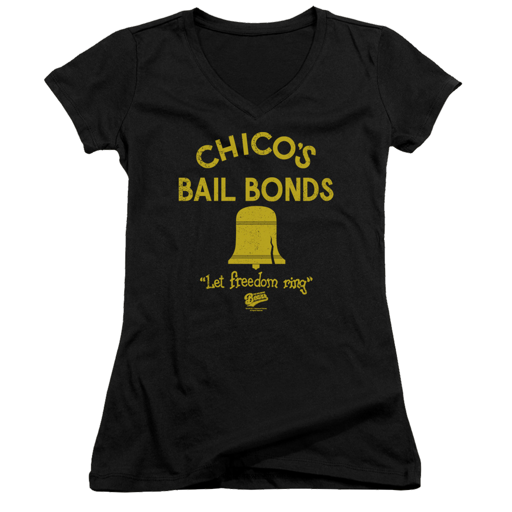 Bad News Bears Chicos Bail Bonds - Juniors V-Neck T-Shirt Hoodie, Sweatshirt | ZylaModa.com