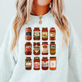 PASTA SAUCE CREWNECK (UNISEX CREWNECK CREWNECK SWEATSHIRT, RUNS TRUE TO SIZE GO UP ONE SIZE FOR THE OVERSIZED LOOK CASUAL...