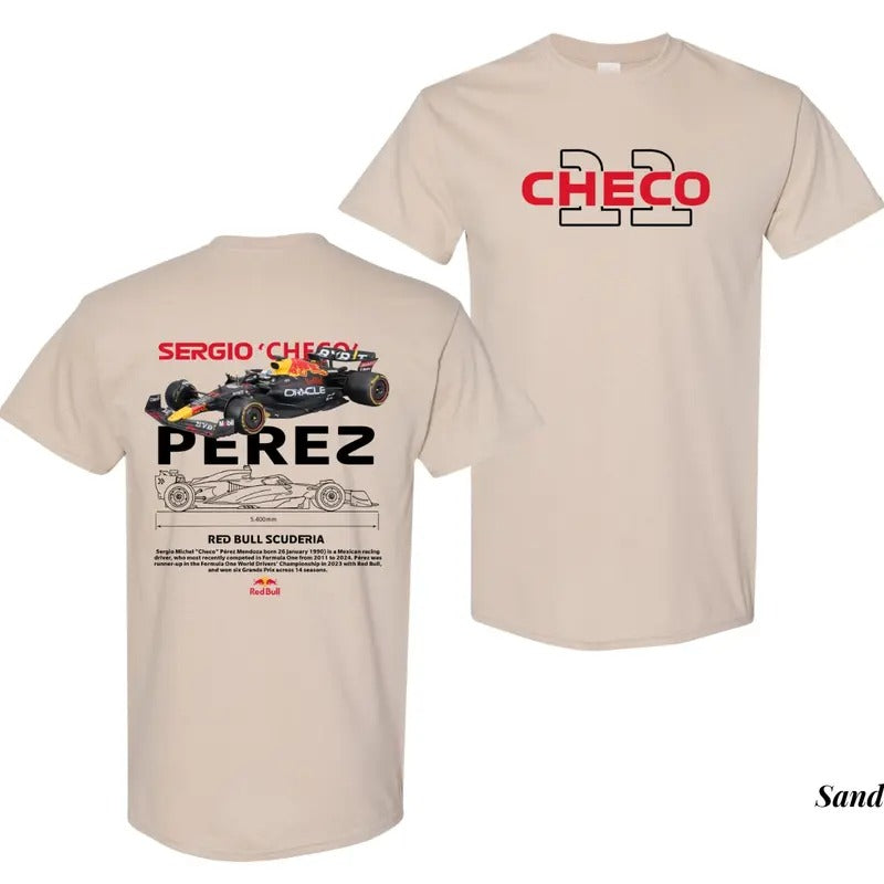 PEREZ Unisex Hoodie Sergio Checo Perez Tee, Racing Car Graphic T-shirt, Stylish Car Merch for Automotive Enthusiasts...