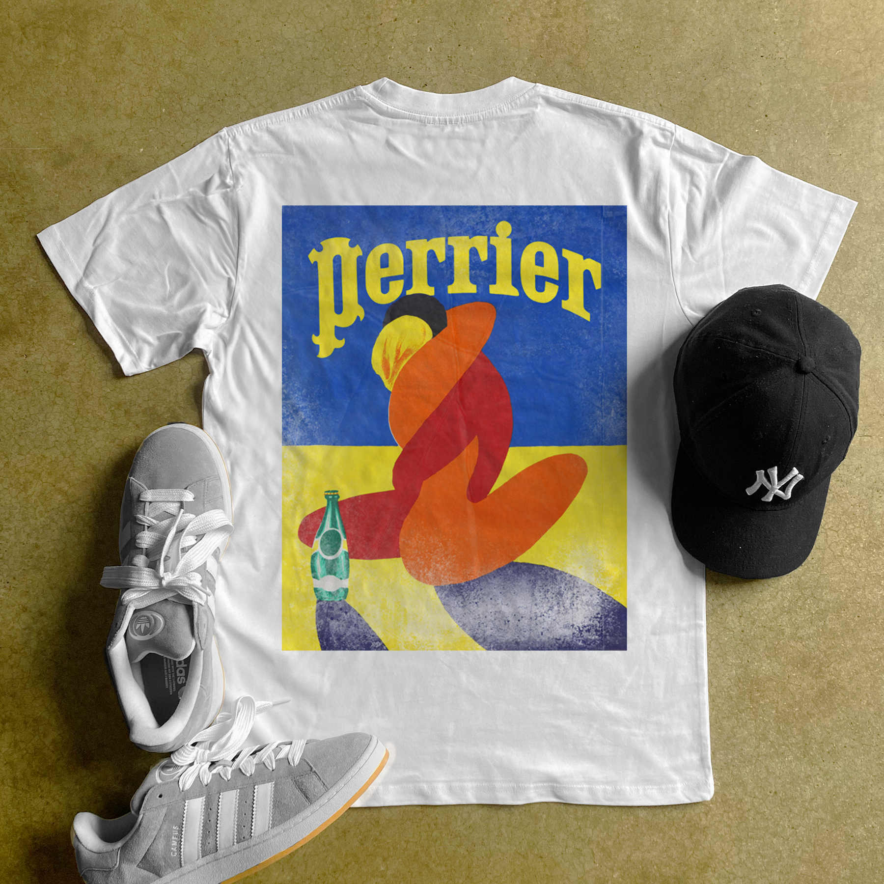 VINTAGE TREATED PERRIER 'EMBRACE' HEAVYWEIGHT TEE Hoodie, Sweatshirt | ZylaModa.com (Image 1)