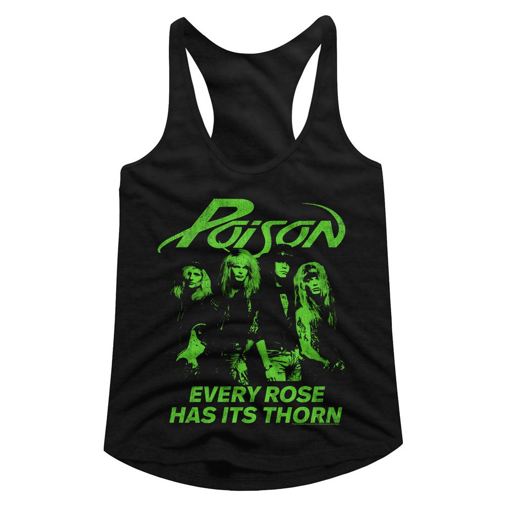 Poison Every Rose Has Its Thorn Official Ladies Racerback Shirt Hoodie, Sweatshirt | ZylaModa.com