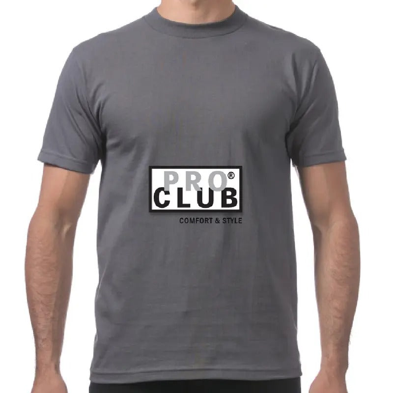 PROCLUB Men's Comfort Short Sleeve Shirts PRO CLUB Lightweight Plain Crew Neck T Shirt Casual Basic Cotton Tee Hip Hop...