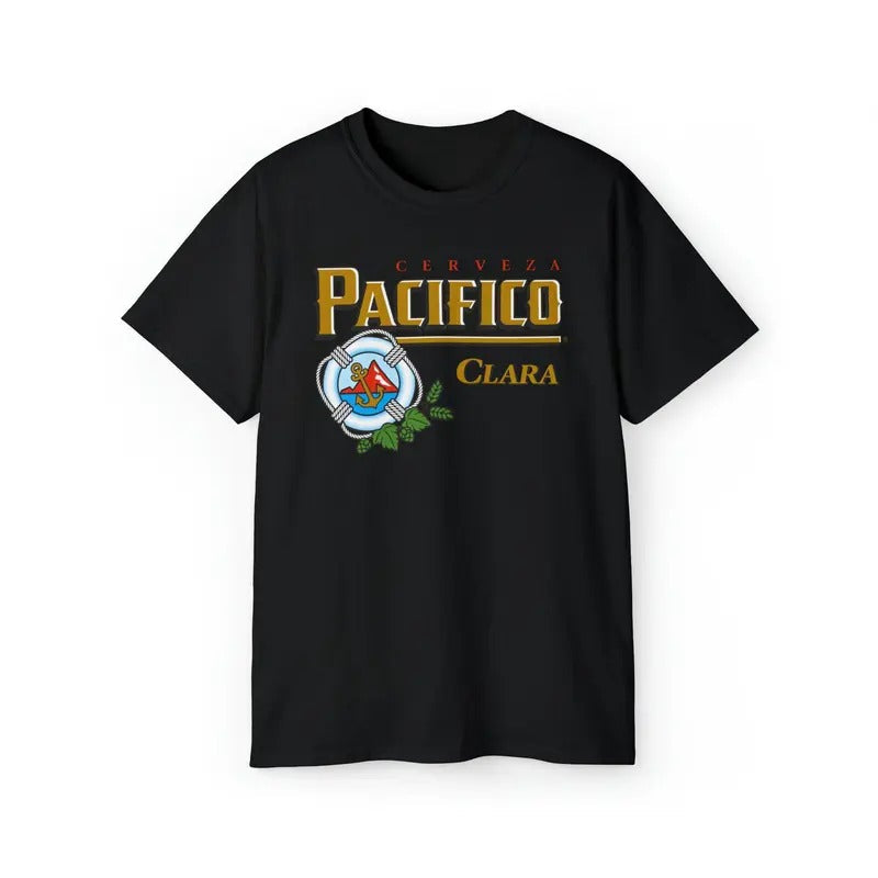 Pacifico T-Shirt, Cerveza Pacifico Clara T-shirt, Vintage 90s style top clothing, Unisex graphic Streetwear shirts...