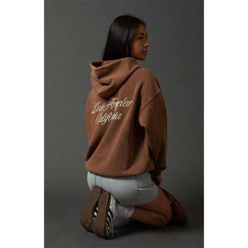 Pacsun Women's LA Embroidered Hoodie T-Shirts, Sweatshirt | ZylaModa.com