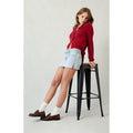 Pacsun Women's Lara Light Indigo Raw Cut Low Rise Denim Mini Skirt - Multicolor T-Shirts, Hoodie, Sweatshirt | ZylaModa.com