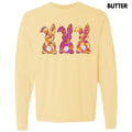 Painted Bunny Trio Long Sleeve Comfort Colors T-Shirt 'NLB' Hoodie, Sweatshirt | ZylaModa.com