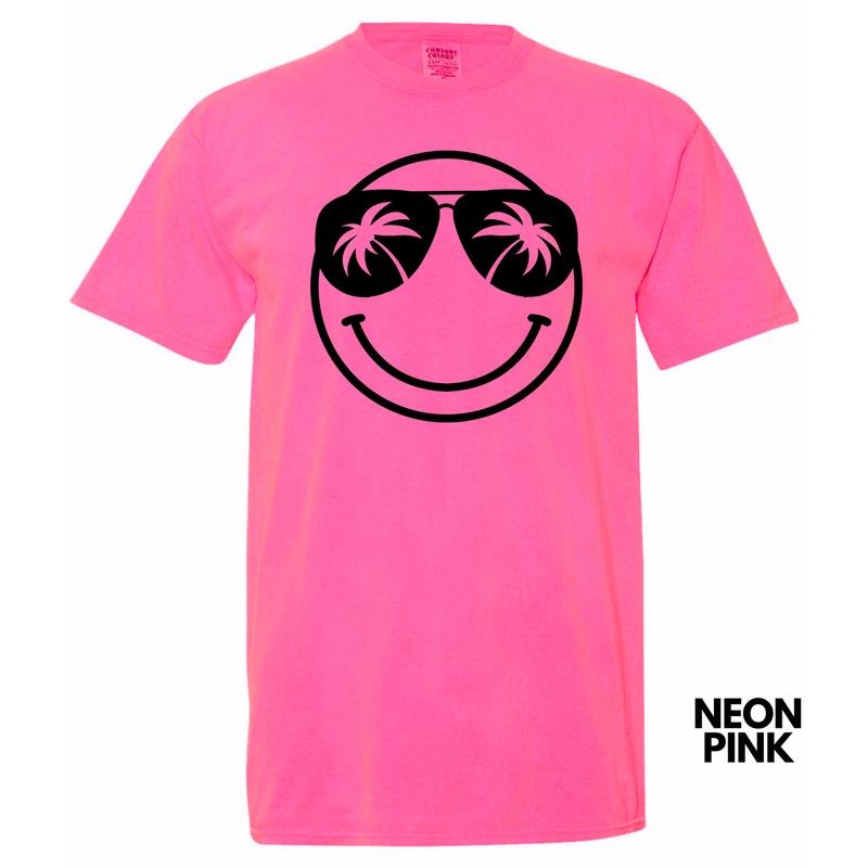 Palm Sunnies Happy Face Comfort Colors T-Shirt 'NLB' Hoodie, Sweatshirt | ZylaModa.com