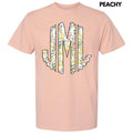 Pastel Blooms Monogram Comfort Colors T-Shirt 'NLB' Hoodie, Sweatshirt | ZylaModa.com