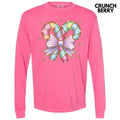Pastel Candy Canes Long Sleeve Comfort Colors T-Shirt 'NLB' Hoodie, Sweatshirt | ZylaModa.com