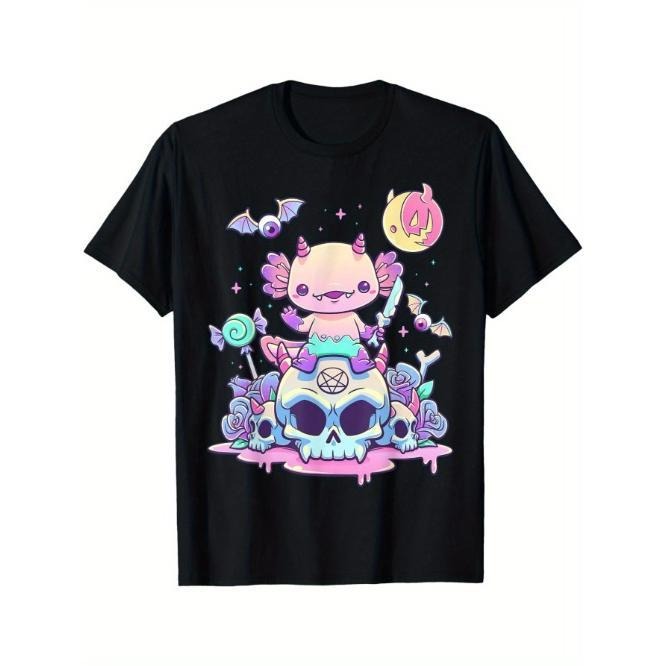 Pastel Goth Axolotl Creepy Gothic Kawaii Anime Aesthetic T-Shirt Made in USA Hoodie, Sweatshirt | ZylaModa.com