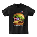 Patriot American Skull Burger, USA Hamburger - Short Sleeve Unisex, Men Made in USA T-Shirts, Hoodie, Sweatshirt