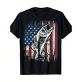 Patriotic American Flag Bass Father's Day Gift Men's T-shirt -100%cotton Made in USA Hoodie, Sweatshirt | ZylaModa.com