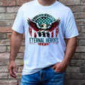 Patriotic Eagle T-Shirt, Eternal Heroes Tee, Unisex Graphic Shirt, Veteran's Day Apparel, Independence Day Gift Hoodie,...