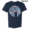 Patriotic Leopard Monogram Comfort Colors T-Shirt 'NLB' Hoodie, Sweatshirt | ZylaModa.com