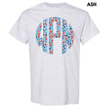 Patriotic Leopard Monogram Gildan Short Sleeve T-Shirt 'NLB' Hoodie, Sweatshirt | ZylaModa.com