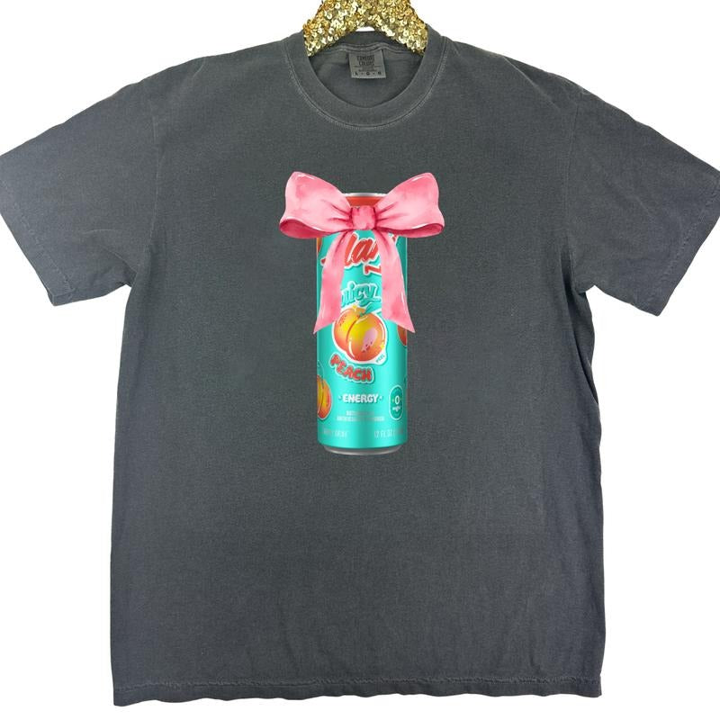 Peach Energy Can Coquette Comfort Colors T-Shirt 'NLB' Hoodie, Sweatshirt | ZylaModa.com