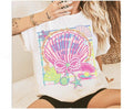Pearl Bow Seashell Clam Bow Tshirt, Coquette Pearl Bow,Pink Clam , Summer Beach Tshirt Hoodie, Sweatshirt | ZylaModa.com