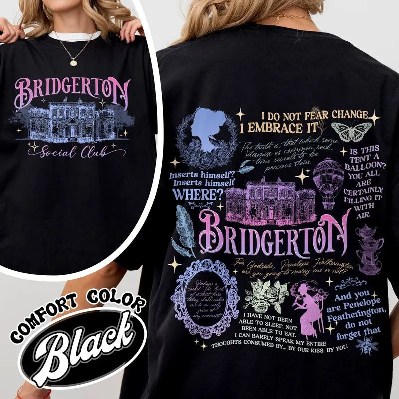 Penelope Colin Bridgerton Season 3 Comfort Color Shirt, Spill The Tea Lady Whistledown's Society Papers Shirt, Historical...