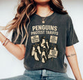 Penguins Protest Tariffs Shirt, Funny Tariffs Shirt, Funny Penguin Graphic Tee Hoodie, Sweatshirt | ZylaModa.com
