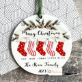 Personalized First Christmas Ornament for Baby - Hedgehog Design - Custom Name Gift - Holiday Tree Decoration - 1st Xmas...