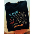 Personalized Toddler Kid El Mejor Papa Del Mundo Fist Bump Bundle Shirt, Vintage Spanish Papá Shirt, Custom Father's Day...