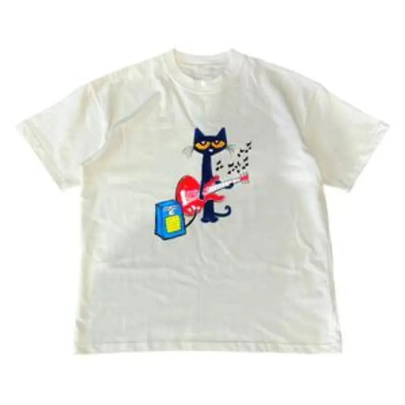 Pete the Cat Playing Guitar Shirt, Baby Tee Graphic Shirt, MW Unisex Shirt Menswear Top Hoodie, Sweatshirt | ZylaModa.com