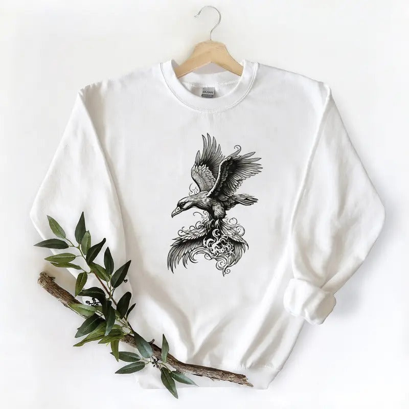 Phoenix Rising With A Duck Unisex Tshirt Sweatshirt Hoodie, for duck hunters, husbands and Mallard duck lovers | ZylaModa.com