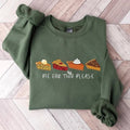Pie for Two Please Thanksgiving Pregnancy Announcement Crewneck Sweatshirt - Fabric, Cotton T-Shirts, Hoodie | ZylaModa.com