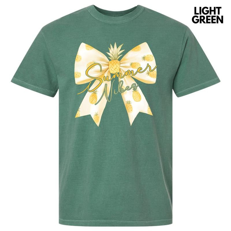 Pineapple Summer Bow Comfort Colors T-Shirt 'NLB' Hoodie, Sweatshirt | ZylaModa.com