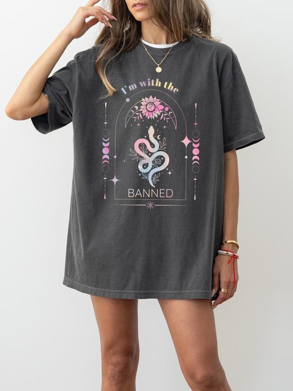 Pink Banned Books T-Shirt Read Banned Books I'm with the Banned Gift for Book Lover Reading Shirt Bookish Shirt Book...