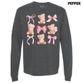 Pink Bear Coquette Collage Long Sleeve Comfort Colors T-Shirt 'NLB' Hoodie, Sweatshirt | ZylaModa.com