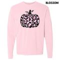 Pink Cheetah Pumpkin Long Sleeve Comfort Colors T-Shirt 'NLB' Hoodie, Sweatshirt | ZylaModa.com