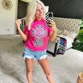 Pink Chevron Gemstone Cross Graphic T-shirt Hoodie, Sweatshirt | ZylaModa.com