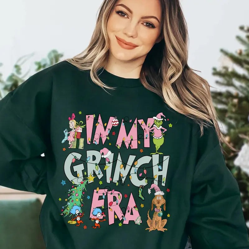 Pink Christmas Sweatshirt, In My Christmas Era T-Shirt, Holiday Season Shirt Hoodie | ZylaModa.com