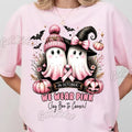 Pink Ghost Breast Cancer Halloween T-shirt, In October We Wear Pink Tee, Ghost Breast Cancer Awareness, Gift For Man And...