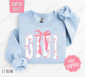 Pink GiGi Bow Sweatshirt, Women's Crewneck, Cute Women's Sweater T-Shirts, Hoodie | ZylaModa.com