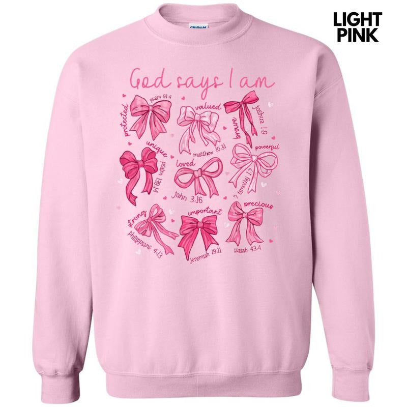 Pink God Says I Am Sweatshirt T-Shirts, Hoodie | ZylaModa.com
