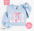 Pink Lala Bow Sweatshirt, Women's Crewneck, Cute Women's Sweater T-Shirts, Hoodie | ZylaModa.com