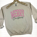 Pink Merry Christmas Gildan Sweatshirt T-Shirts, Hoodie | ZylaModa.com