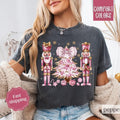 Pink Nutcracker Christmas Shirt Comfort Colors Holiday Tshirt, Women's Holiday Tee Hoodie, Sweatshirt | ZylaModa.com
