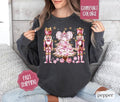 Pink Nutcracker Comfort Colors Sweatshirt, Christmas Sweater Womenswear, Holiday Crewneck T-Shirts, Hoodie | ZylaModa.com