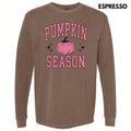Pink Pumpkin Season Varsity Letter Long Sleeve Comfort Colors T-Shirt 'NLB' Hoodie, Sweatshirt | ZylaModa.com