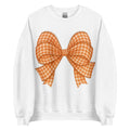 Plaid Fall Bow Sweatshirt ~ Autumn Unisex Apparel Relaxed Fit Printed In The USA Clothing Womenswear Casual Comfort...