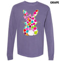 Polka Dot Bunny Long Sleeve Comfort Colors T-Shirt Hoodie, Sweatshirt | ZylaModa.com