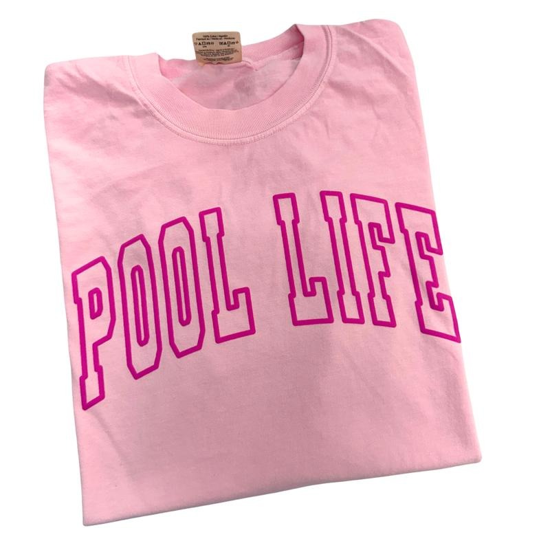 Pool Life Pink Puff Comfort Colors T-Shirt Hoodie, Sweatshirt | ZylaModa.com
