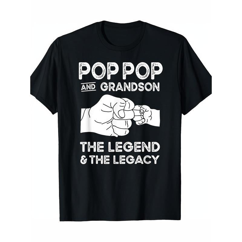 Pop Pop And Grandson The Legend And The Legacy Matching T-Shirt Made in USA Hoodie, Sweatshirt | ZylaModa.com
